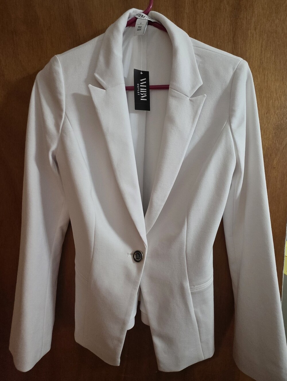 Women's White Single-Button Blazer WHITE HOUSE BLACK MARKET